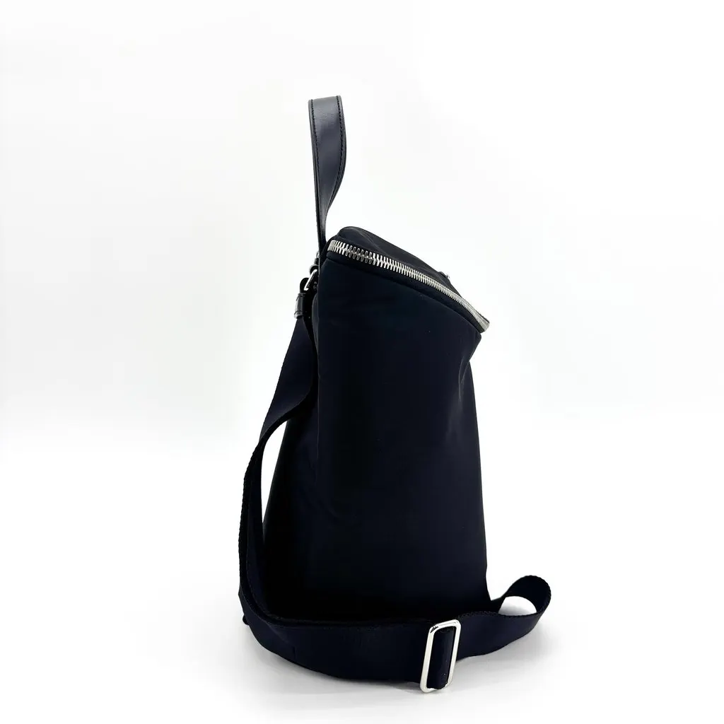 Prada Nylon Top Handle Bucket Bag Black Black Polyamide Good - Model View