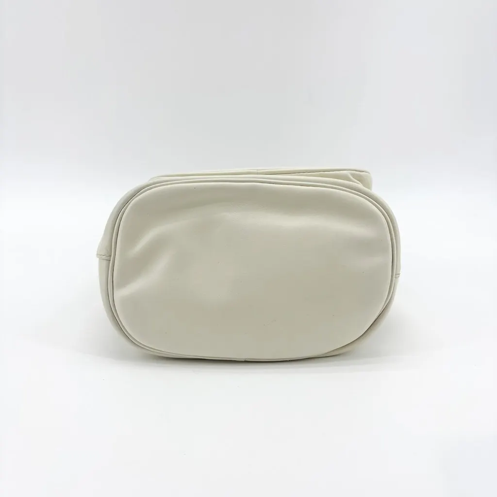 Prada Soft Leather Bucket Bag White Gold Hardware White Leather Good - Box View