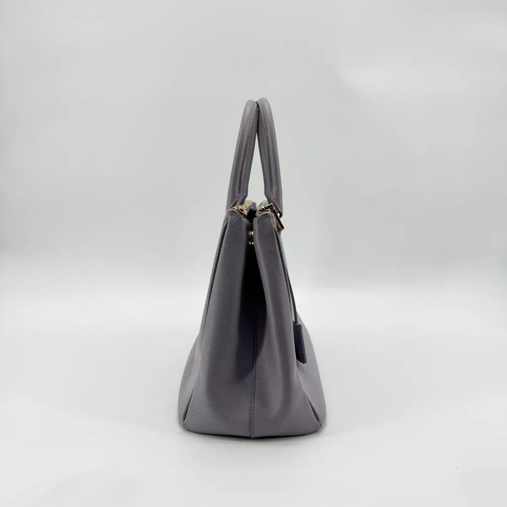 Prada Galleria Saffiano Leather Medium Bag Grey MultiColor Leather Good - Box View
