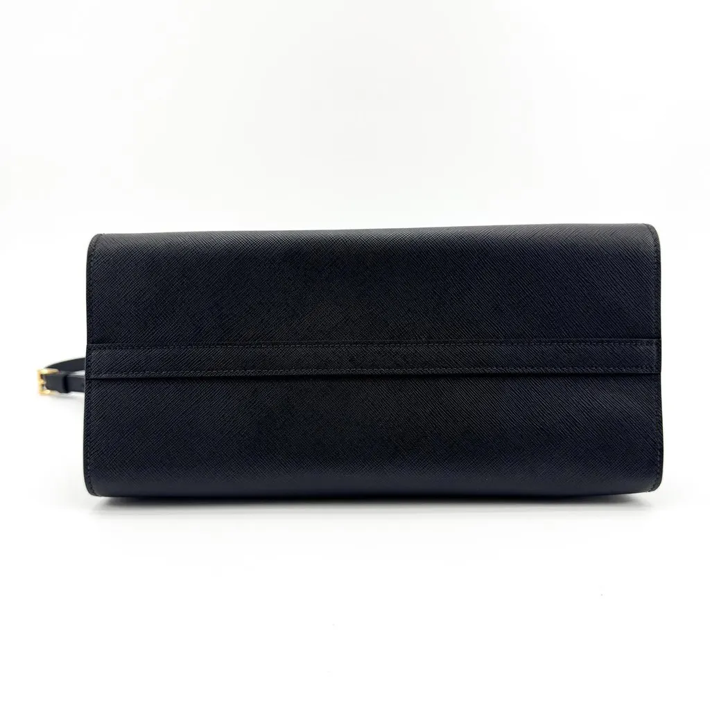 Prada Galleria Saffiano Leather Medium Bag Black Black Leather Very good - Box View