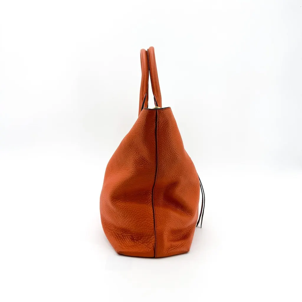Prada Vitello Phenix Tote Bag Orange Orange Leather Very good - Box View