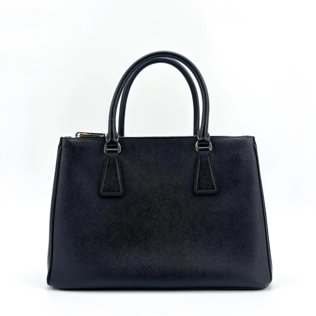 Prada Galleria Saffiano Leather Small Bag Black Black Leather Very good - Inside View