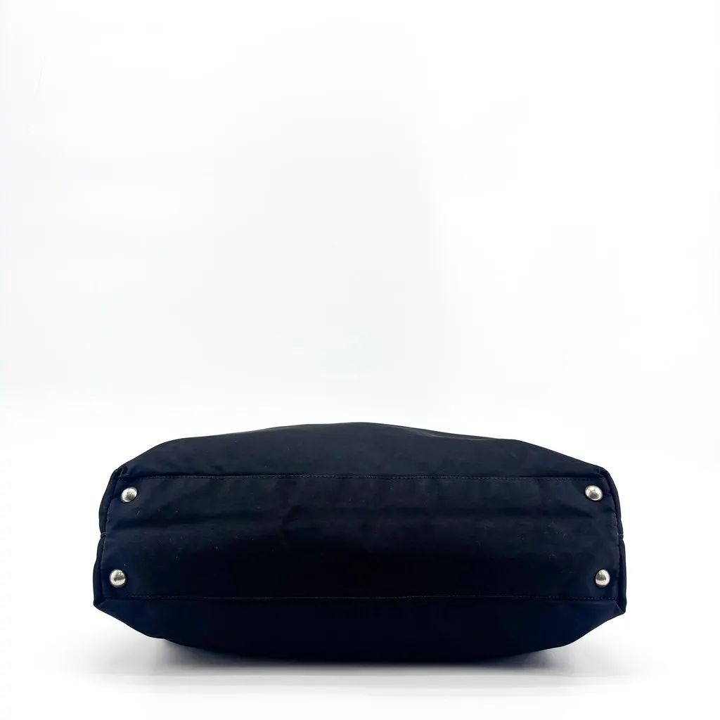 Prada Tessuto Nylon Saffiano Tote Bag Black Black Polyamide Good - Box View
