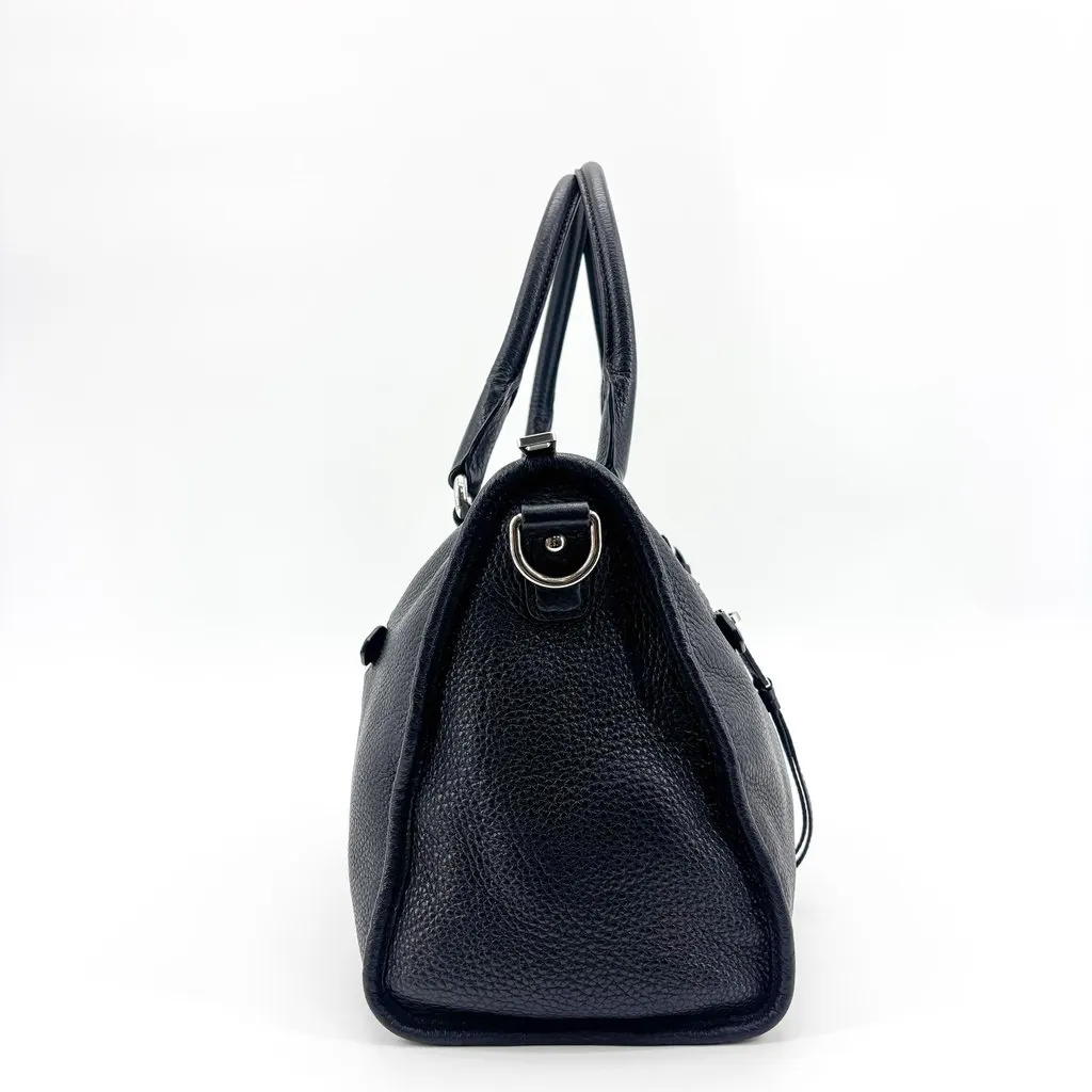 Prada Vitello Phenix Bauletto Bag Black Black Leather Good - Box View
