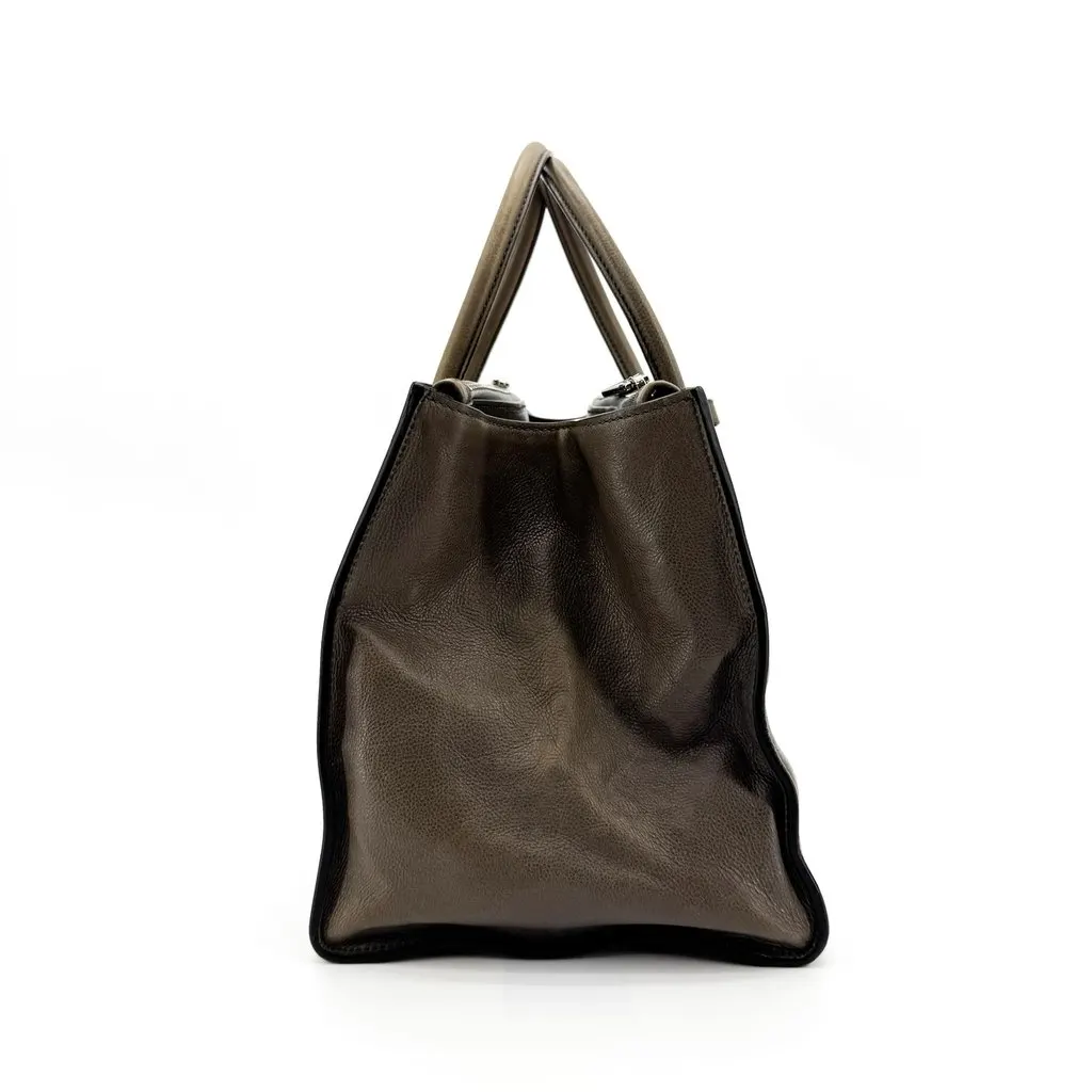 Prada Glace Calf Twin Pocket Tote Bag Brown Brown Leather Very good - Box View