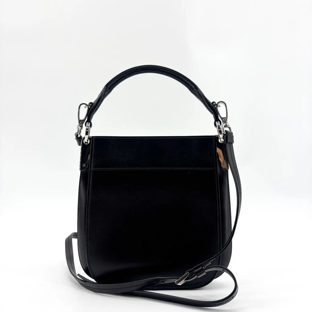 Prada Margit Small Leather Shoulder Bag Black Black Leather Very good - Inside View