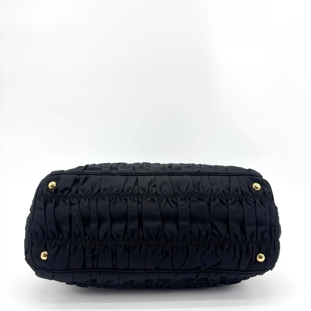 Prada Tessuto Gaufre 2way Tote Bag Black Black Polyamide Good - Box View