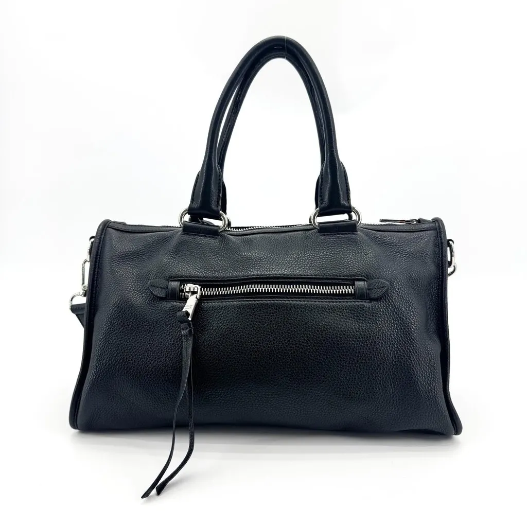 Prada Vitello Phenix Tote Bag Black Black Leather Very good - Back View