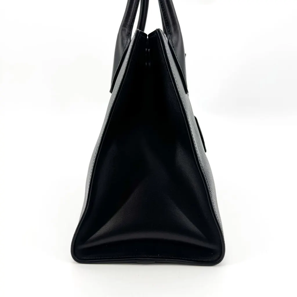 Prada Medium Monochrome Saffiano Leather Bag Black Black Leather Very good - Box View