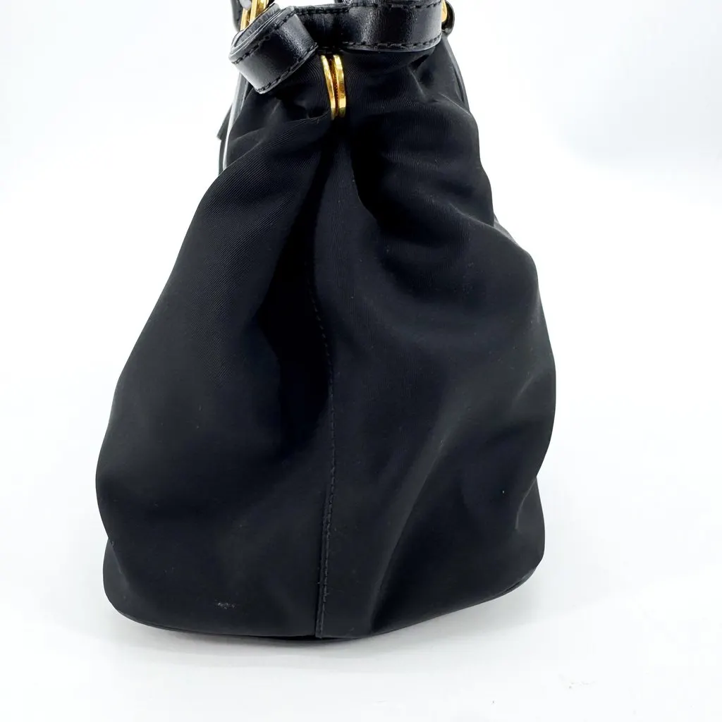 Prada Tessuto Saffiano Tote Bag Black Black Polyamide Good - Box View