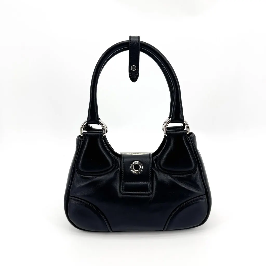 Prada Re-Edition 2002 Leather Shoulder Bag Black Black Leather Very good - Inside View