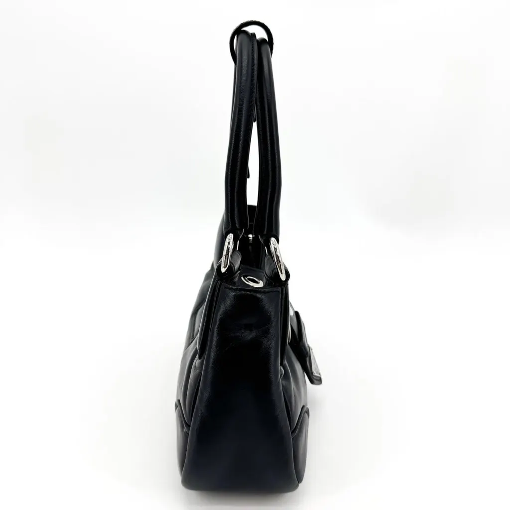 Prada Re-Edition 2002 Leather Shoulder Bag Black Black Leather Very good - Box View