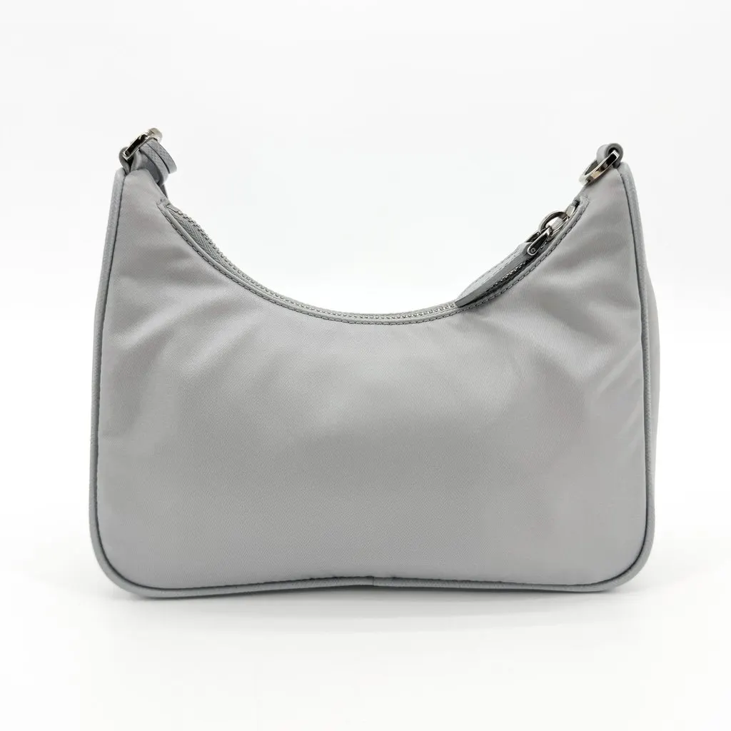 Prada Re-Edition 2005 Re-Nylon Shoulder Bag Gray MultiColor Polyamide Good - Inside View