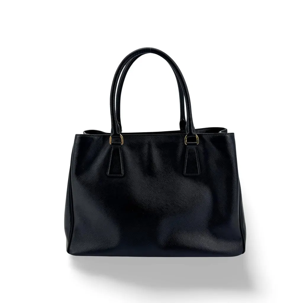 Prada Galleria Saffiano Leather Medium Bag Black Gold Black Leather Very good - Inside View