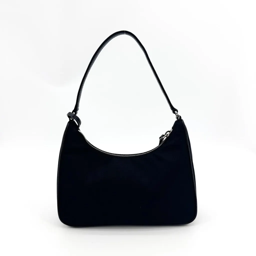 Prada Re-Edition 2005 Re-Nylon Mini Bag Black Black Polyamide Good - Inside View