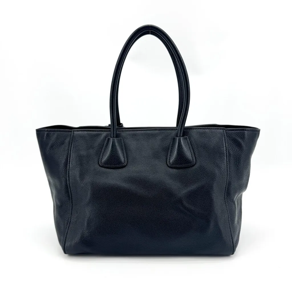 Prada Vitello Phenix Tote Bag Black Black Leather Very good - Inside View