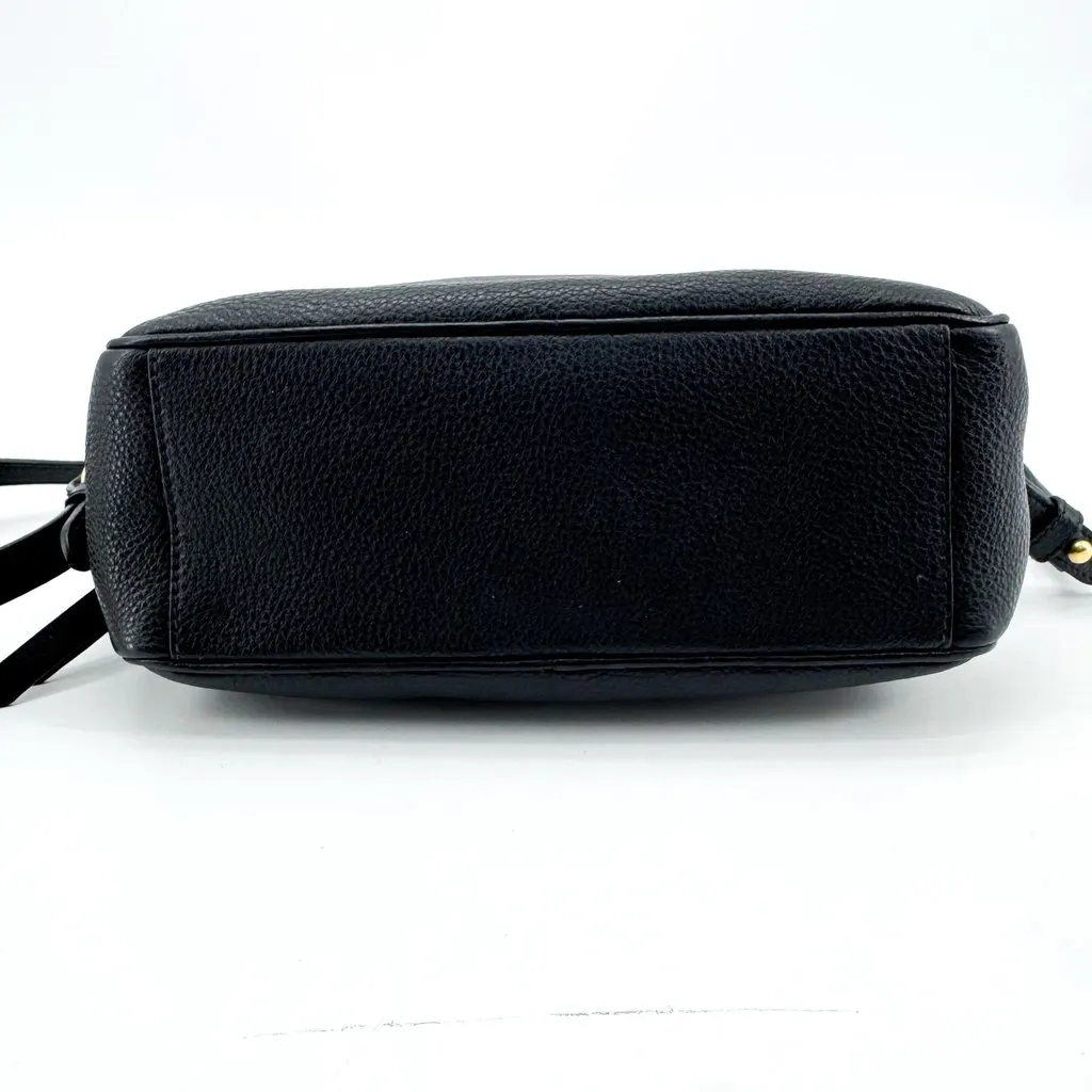 Prada Vitello Phenix Leather Camera Bag Black Gold Black Leather Very good - Box View