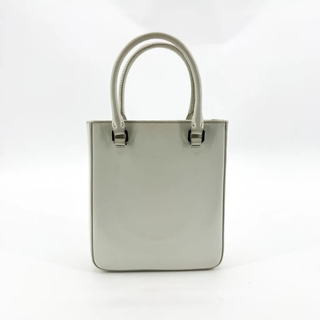 Prada Brushed Leather Mini Bag White White Leather Good - Inside View