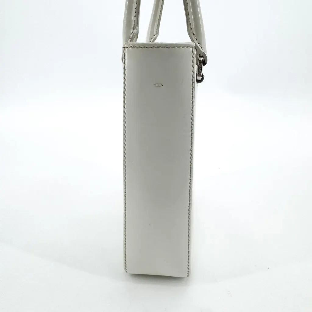 Prada Brushed Leather Mini Bag White White Leather Good - Model View