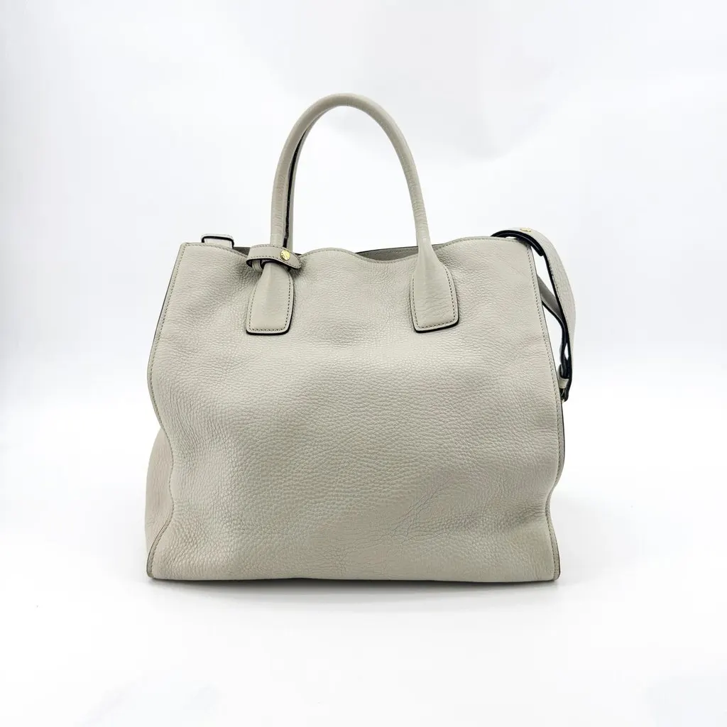 Prada Vitello Phenix Tote Bag Talco MultiColor Leather Fair - Inside View