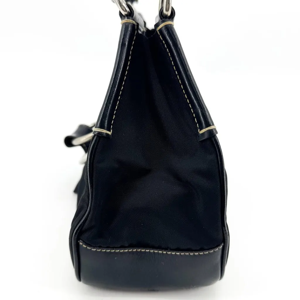 Prada Tessuto Nylon Leather Shoulder Bag Black Black Polyamide Good - Box View