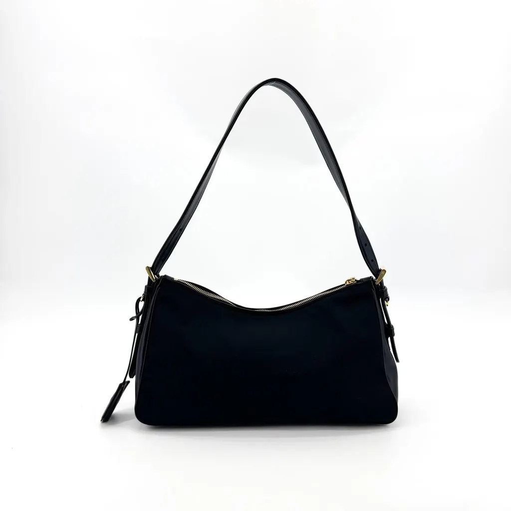 Prada Re-Nylon Shoulder Bag Black Gold Hardware Black Polyamide Very good - Inside View