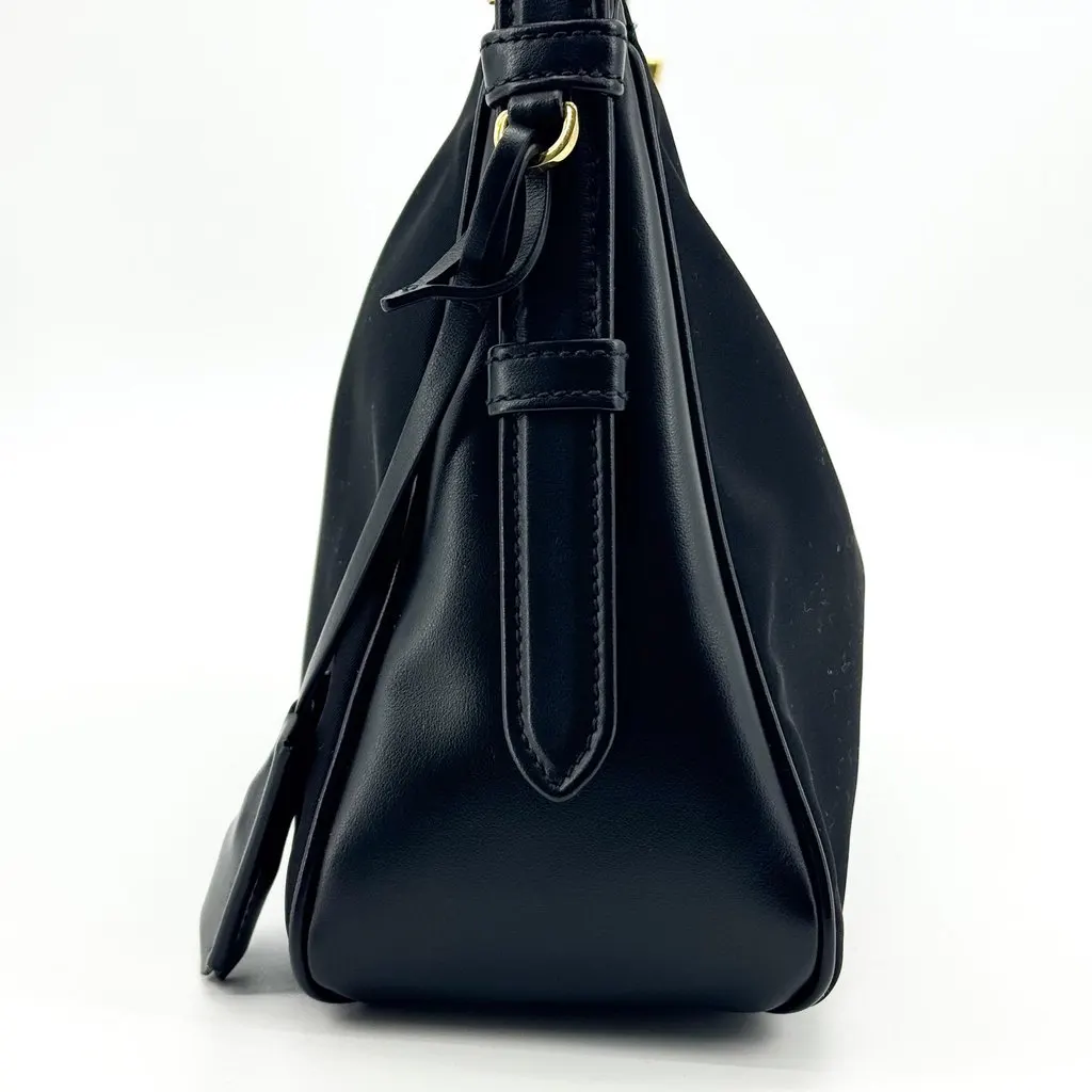 Prada Re-Nylon Shoulder Bag Black Gold Hardware Black Polyamide Very good - Model View