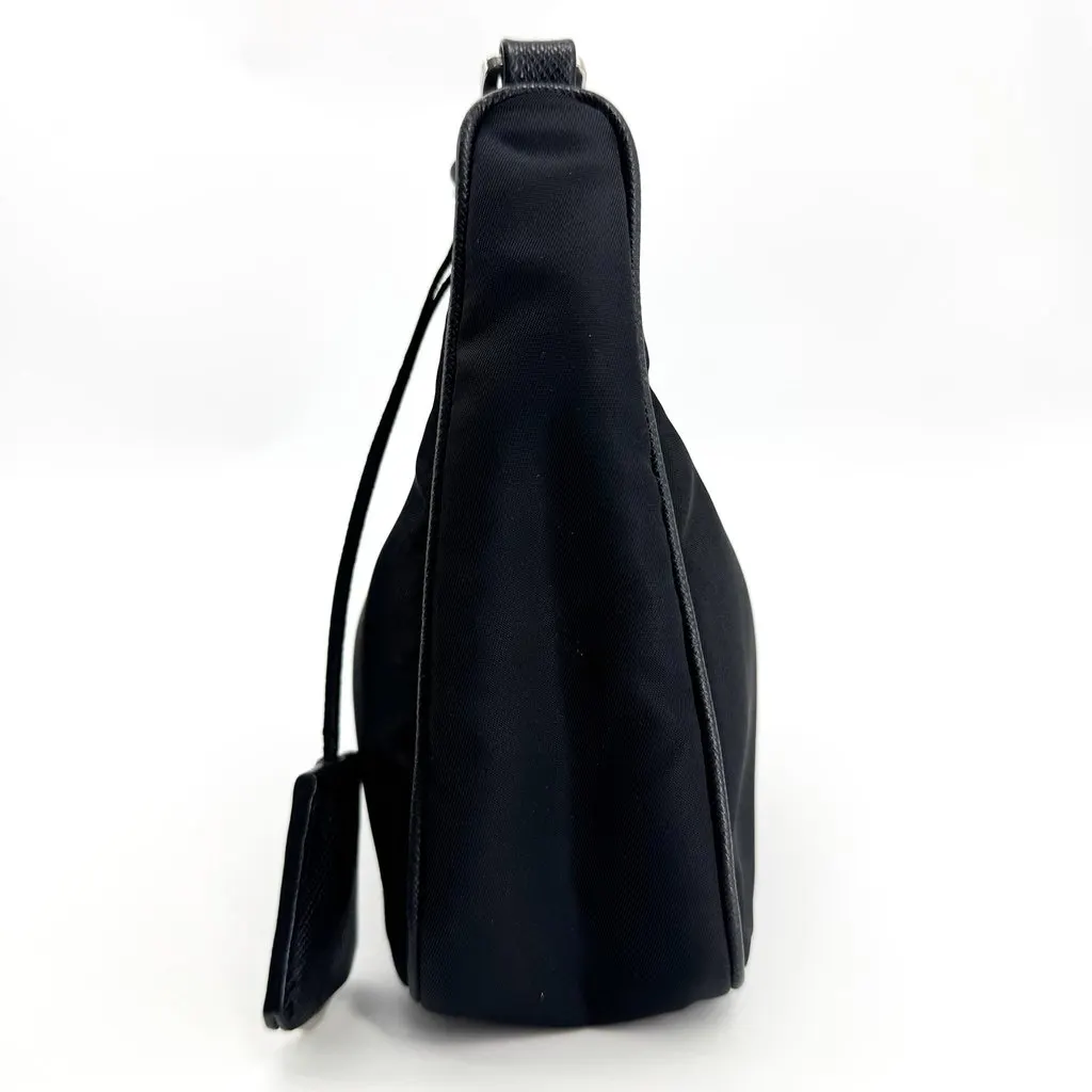 Prada Re-Nylon Re-Edition 2005 Mini Shoulder Bag Black Black Polyamide Good - Model View
