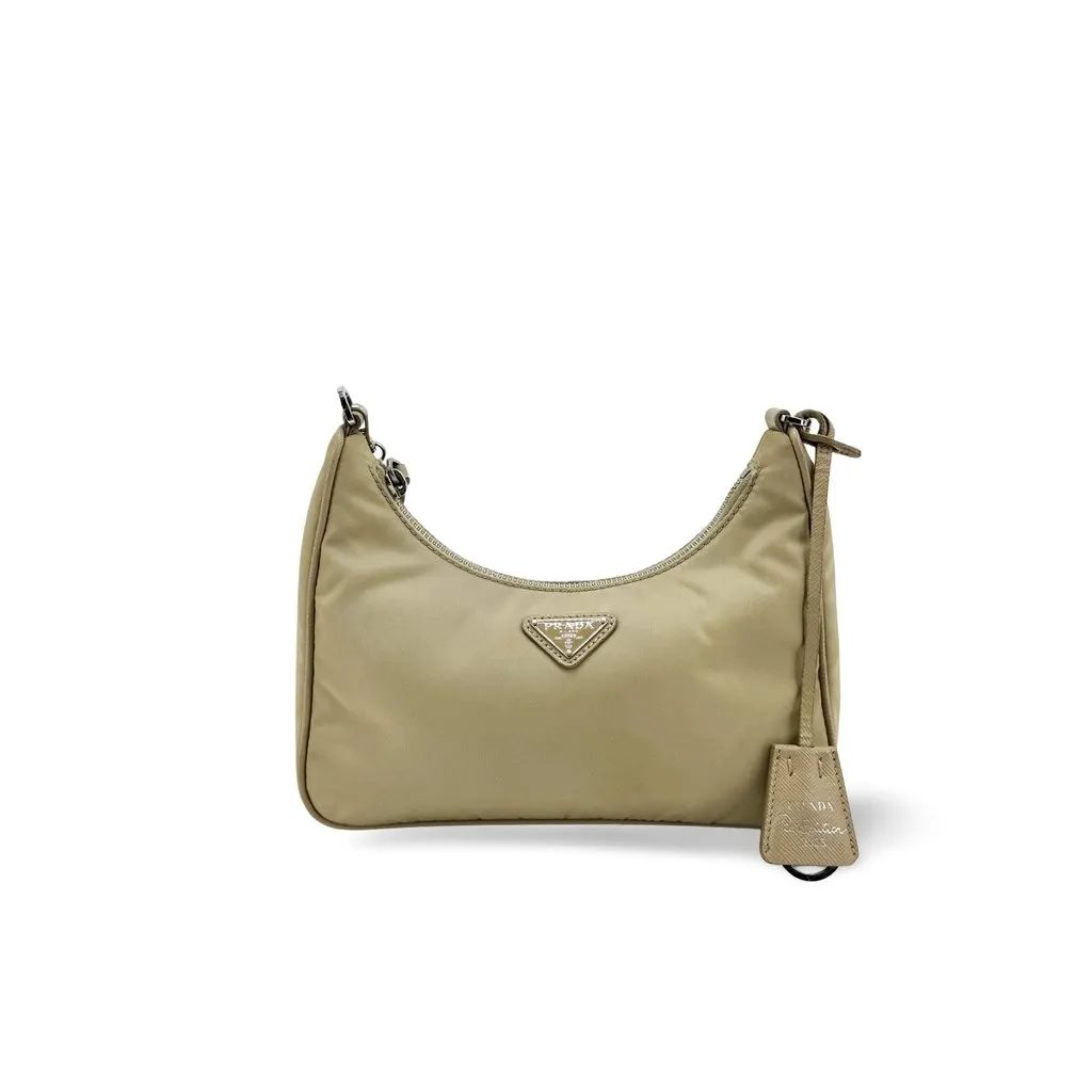 Prada Re-Nylon Re-Edition 2005 Mini Bag Beige Beige Polyamide Good - Front View