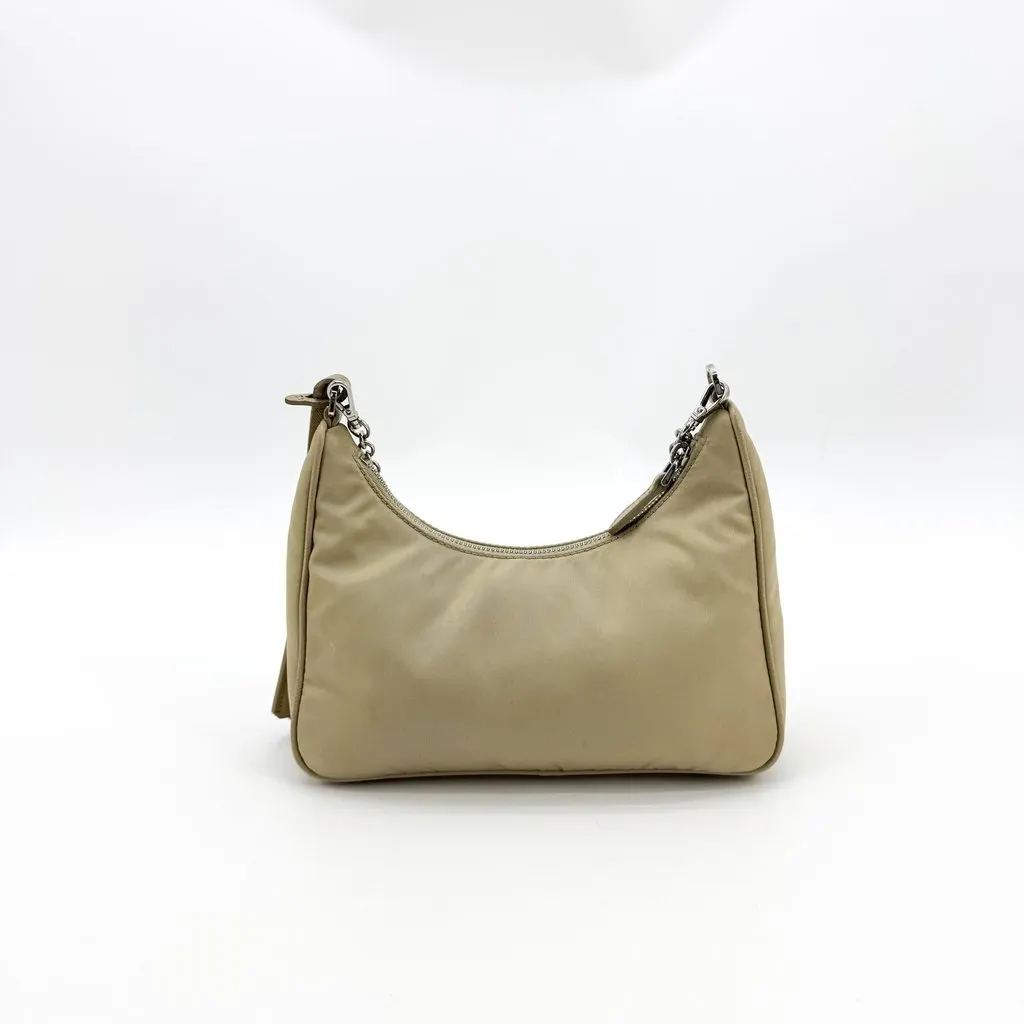 Prada Re-Nylon Re-Edition 2005 Mini Bag Beige Beige Polyamide Good - Inside View