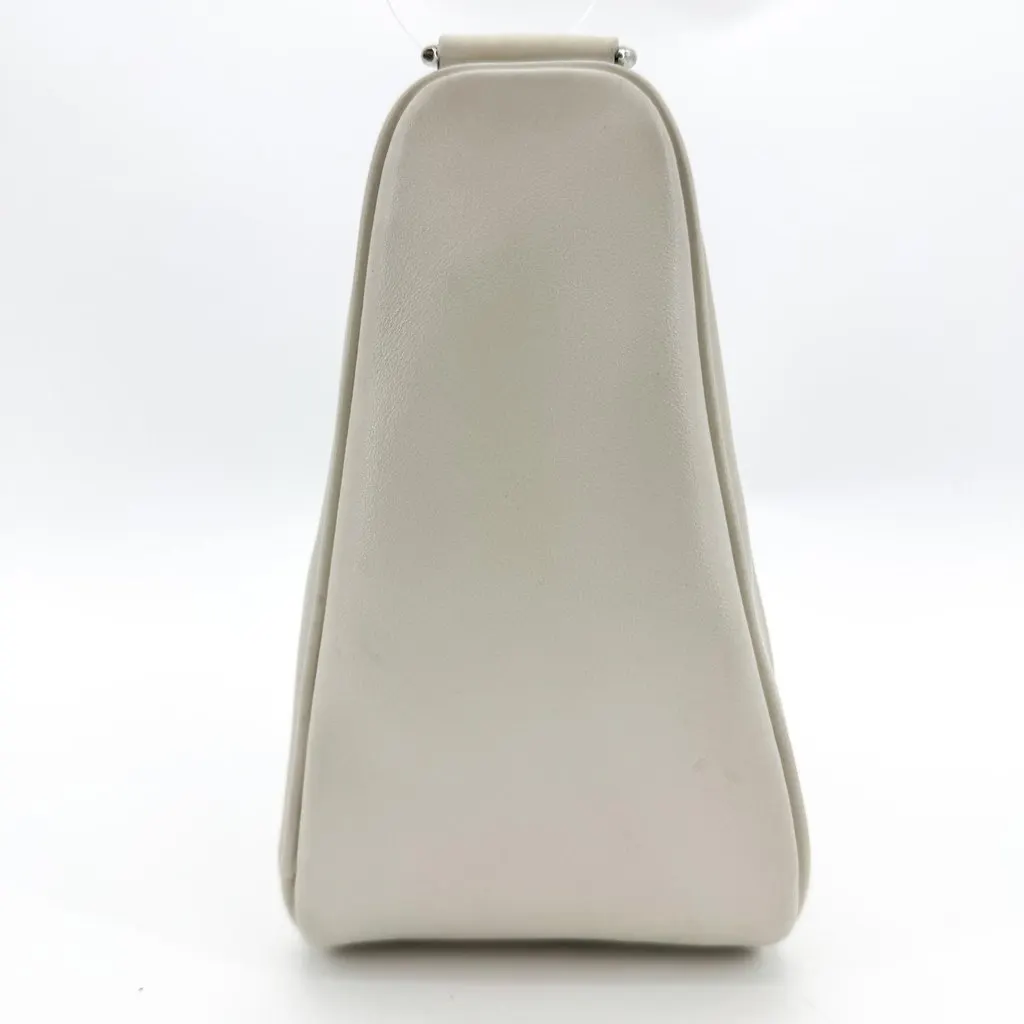 Prada Triangle Leather Shoulder Bag White White Leather Good - Box View