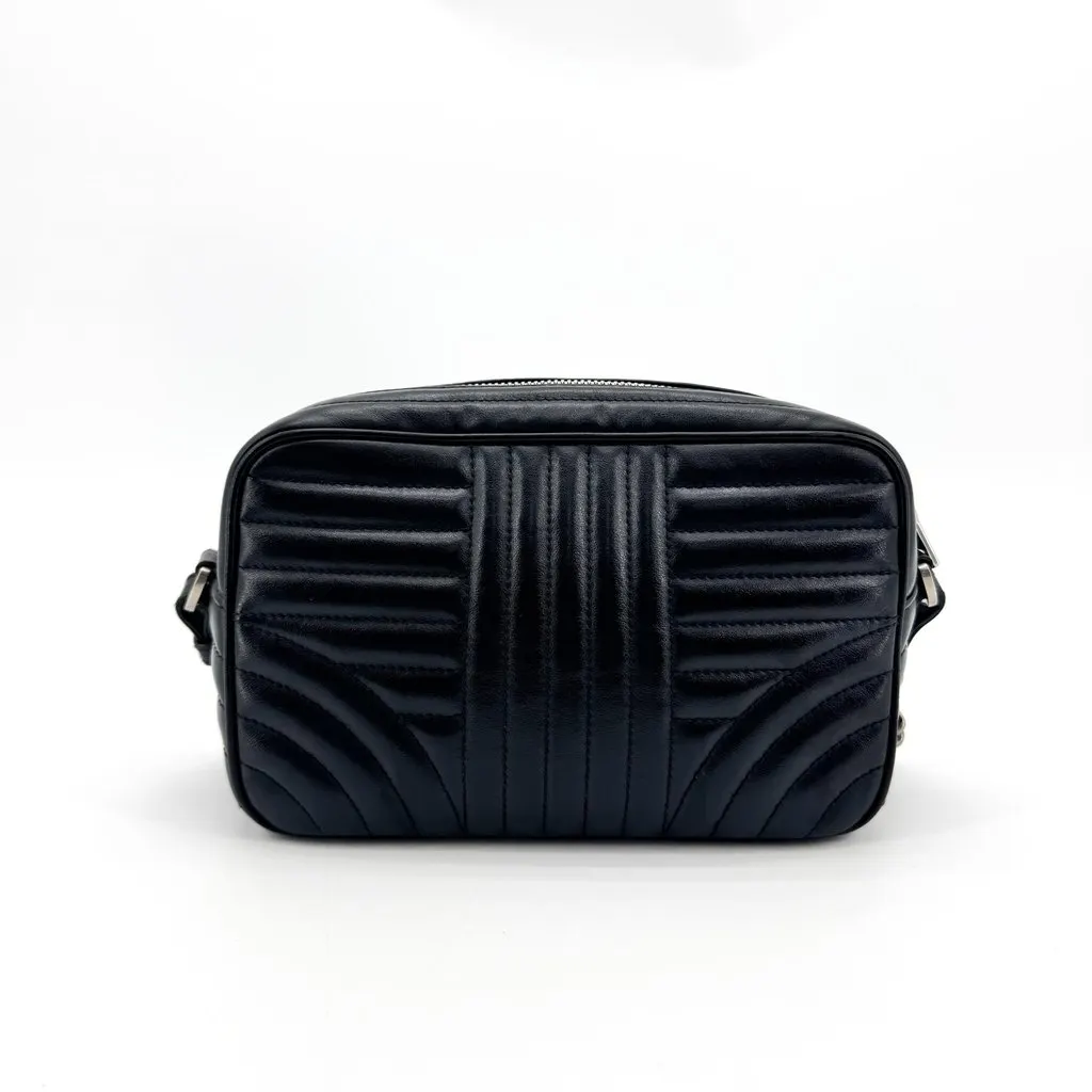 Prada Diagramme Soft Calf Camera Bag Black Black Leather Fair - Back View