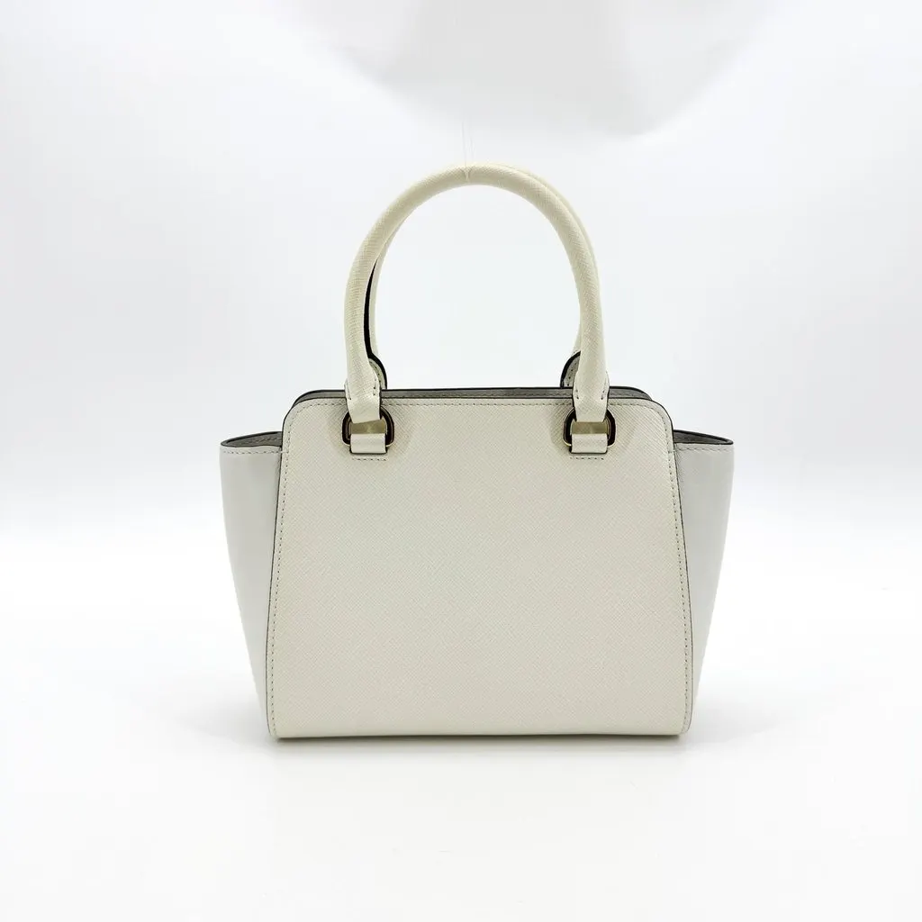Prada Saffiano Lux Mini Tote Bag White White Leather Good - Inside View