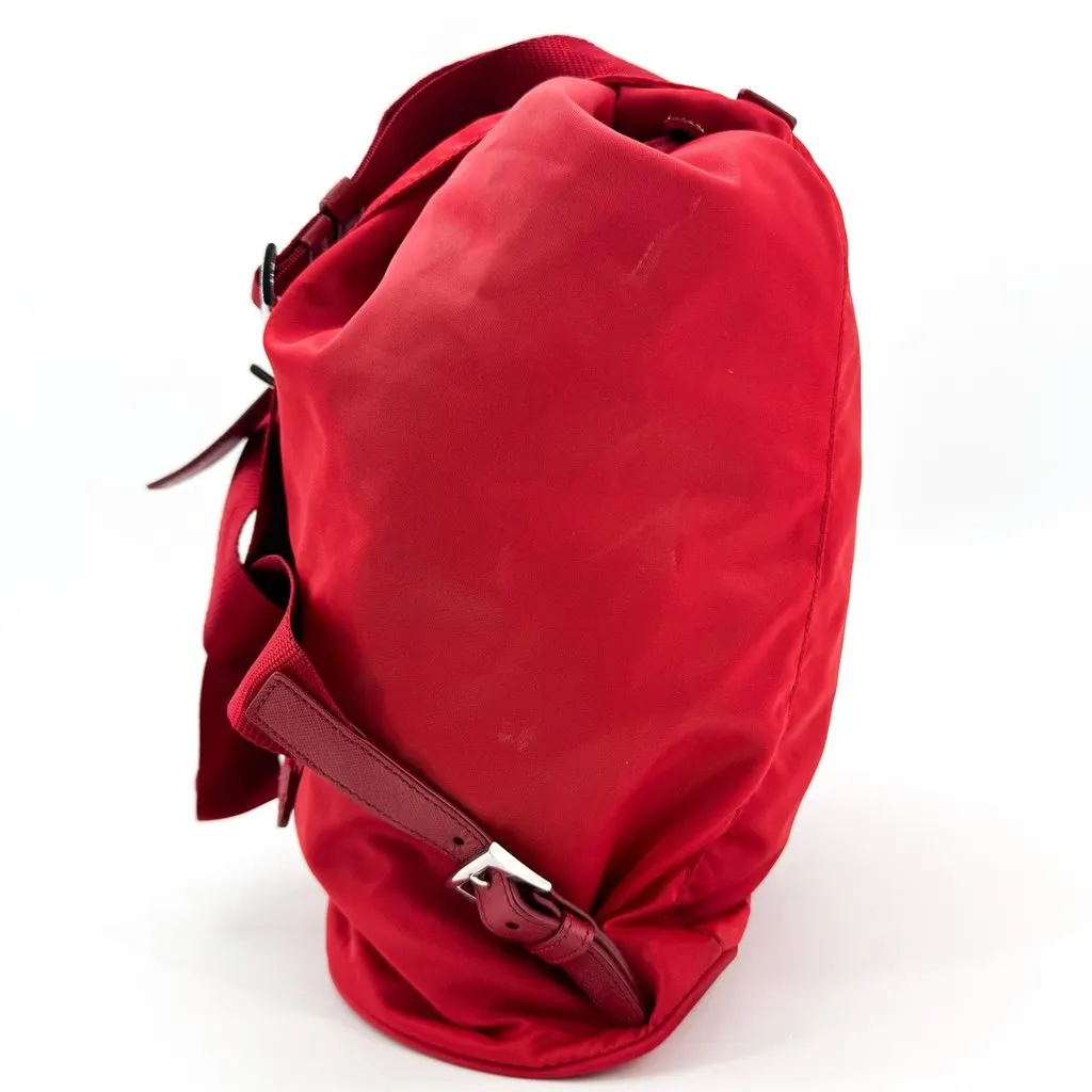 Prada Re-Nylon Small Backpack Red Red Polyamide Good - Inside View