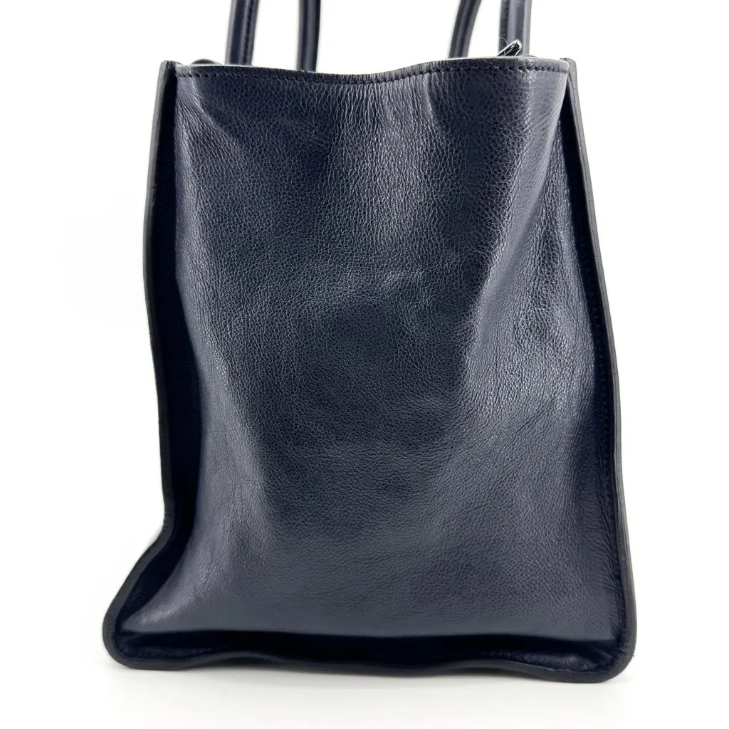 Prada Vitello Soft Leather Tote Bag Black Black Leather Good - Box View