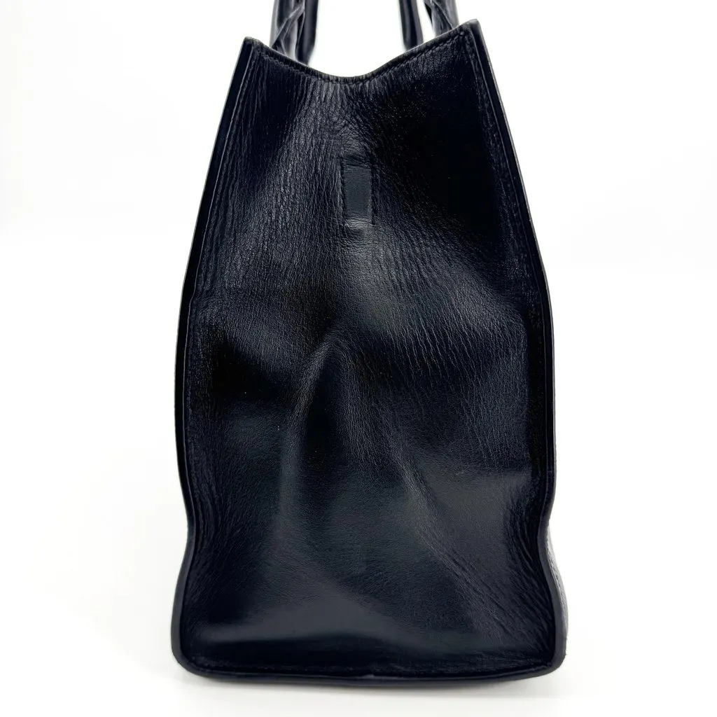 Prada Medium Saffiano Leather Galleria Tote Bag Black Gold Hardware Black Leather Good - Box View