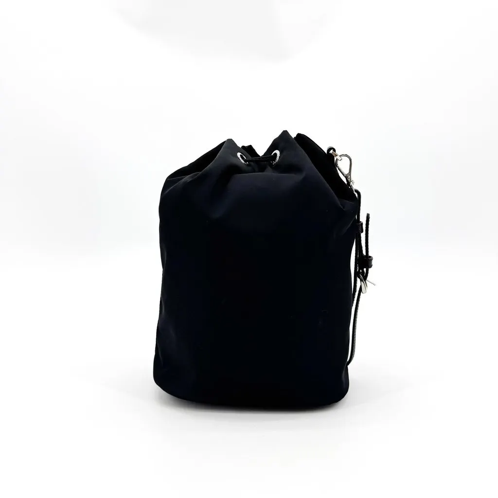 Prada Re-Nylon Bucket Pouch Black Black Polyamide Good - Inside View