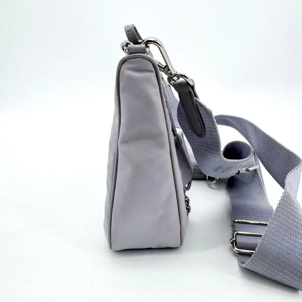 Prada Re-Nylon Re-Edition 2005 Shoulder Bag Gray Purple Purple Polyamide Fair - Model View