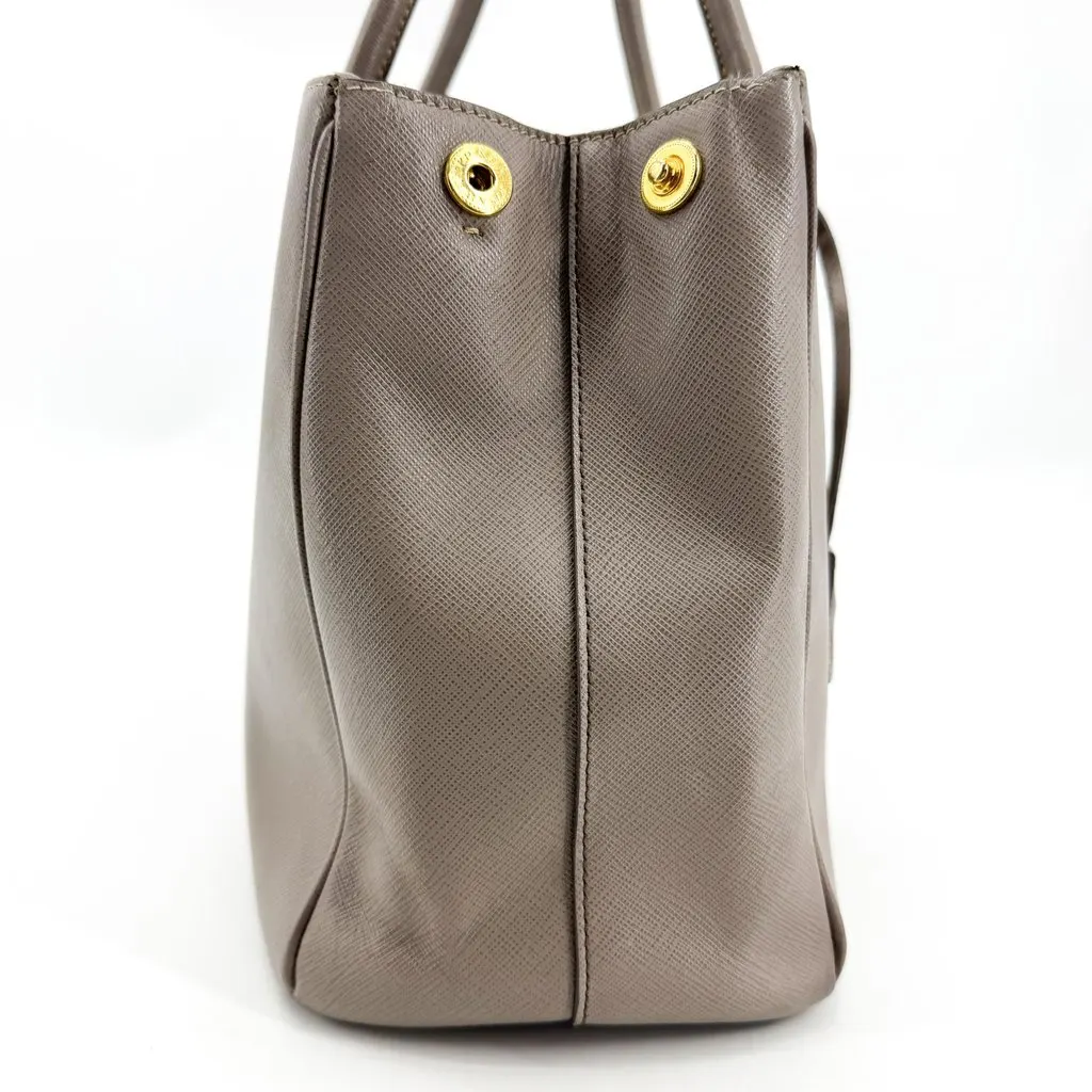 Prada Saffiano Galleria Medium Bag Grey MultiColor Leather Very good - Box View