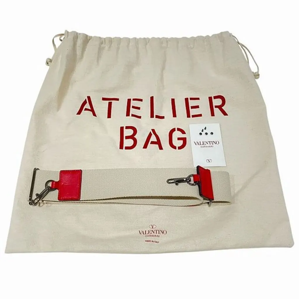 Valentino Atelier Handbag Shoulder Bag Red Canvas Good - Box View