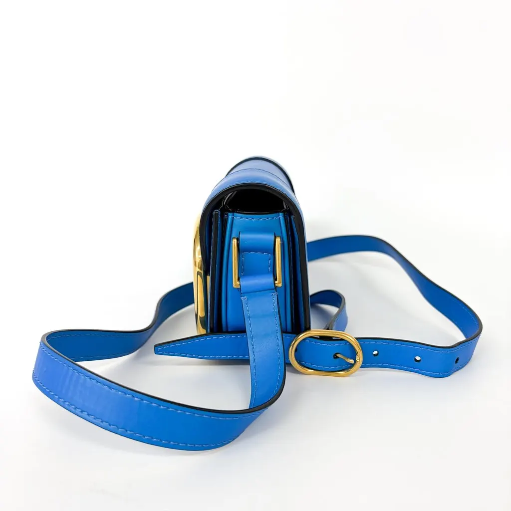 Valentino Superbee Mini Shoulder Bag Blue Blue Leather Good - Inside View