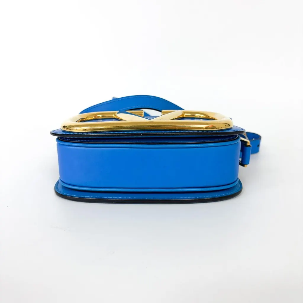 Valentino Superbee Mini Shoulder Bag Blue Blue Leather Good - Box View