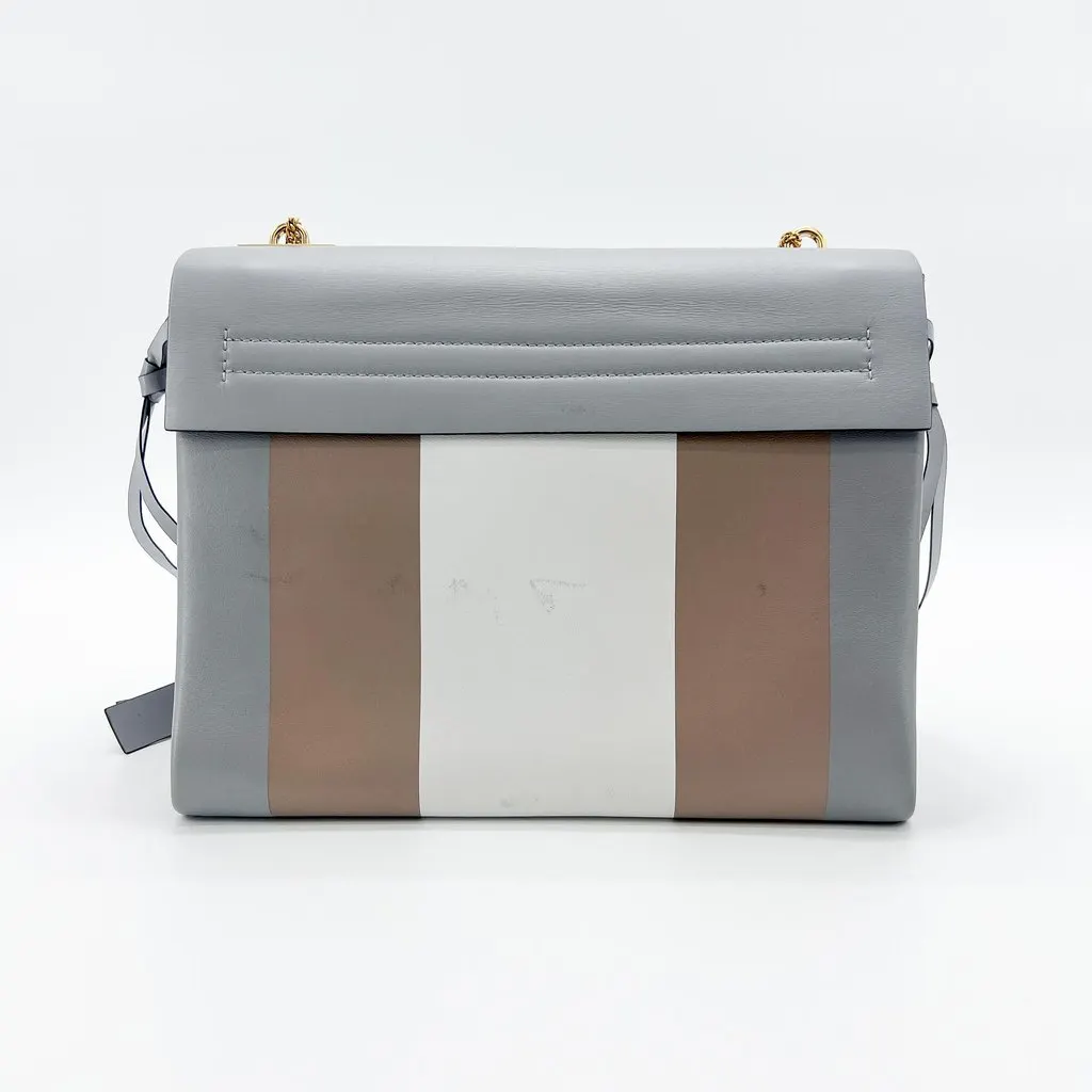 Valentino Garavani V-Ring Medium Shoulder Bag Multicolor MultiColor Leather Fair - Back View