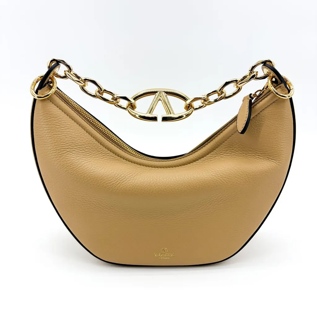 Valentino Garavani Small V-Logo Moon Back Beige Beige Leather Very good - Inside View