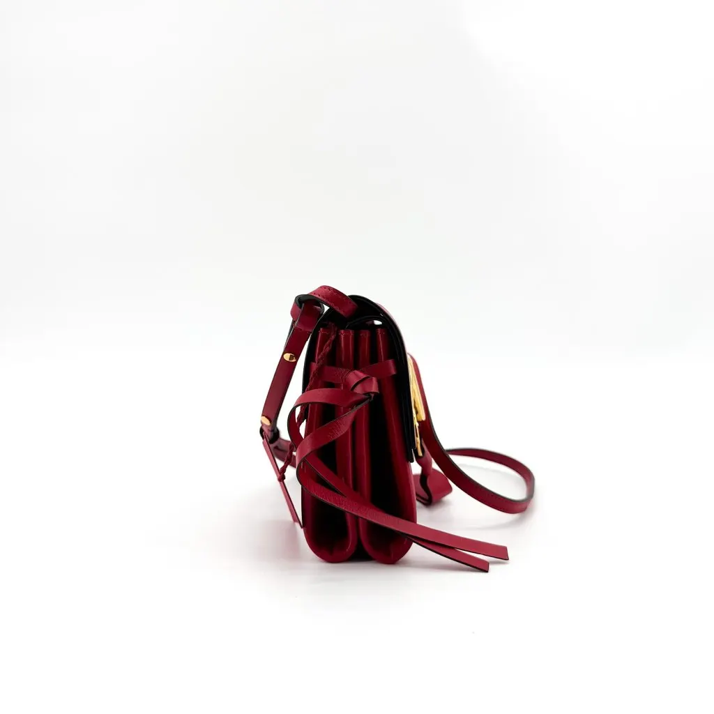 Valentino Garavani Small VSLING Shoulder Bag Red Red Leather Very good - Box View