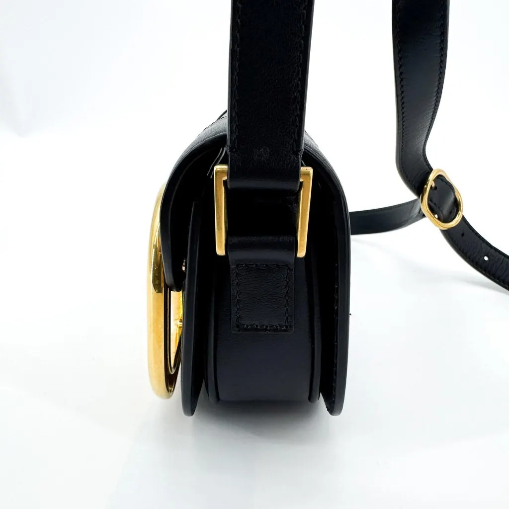 Valentino Garavani Small Loco Shoulder Bag Black Black Leather Very good - Model View