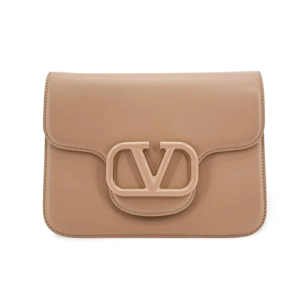 Valentino Garavani VSling Small Shoulder Bag Poudre Beige Leather Very good - Front View