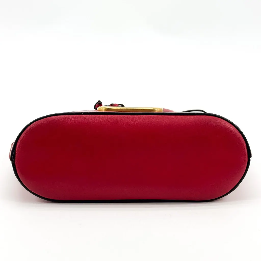 Valentino VLogo Signature Small Leather Bucket Bag Red Gold Leather Good - Box View