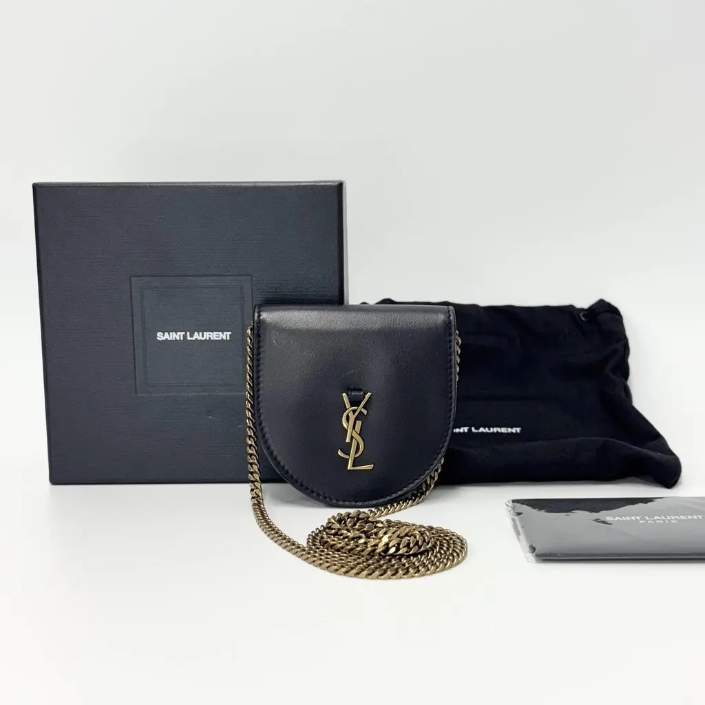 Saint Laurent Baby Kaia Satchel Bag Black Leather Good - Back View