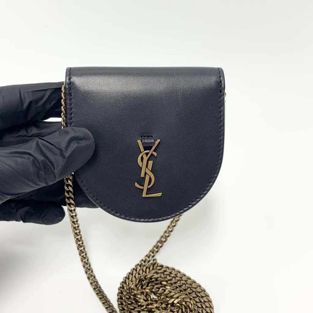 Saint Laurent Baby Kaia Satchel Bag Black Leather Good - Inside View